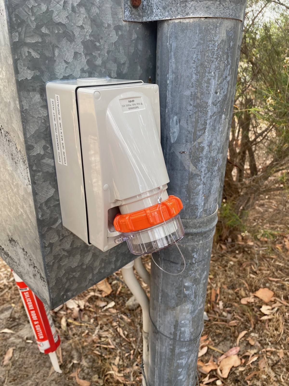 Weatherproof outdoor isolator switch installed by Buetec Electrical